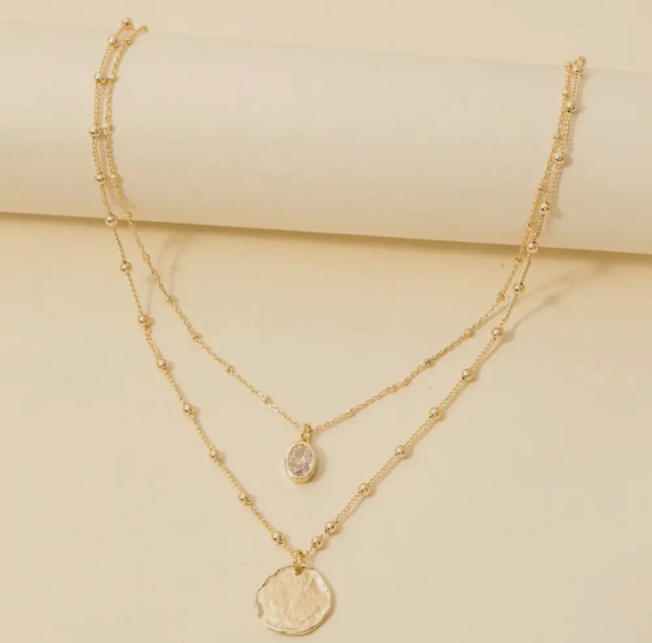 Coin & Charm Layered Necklace