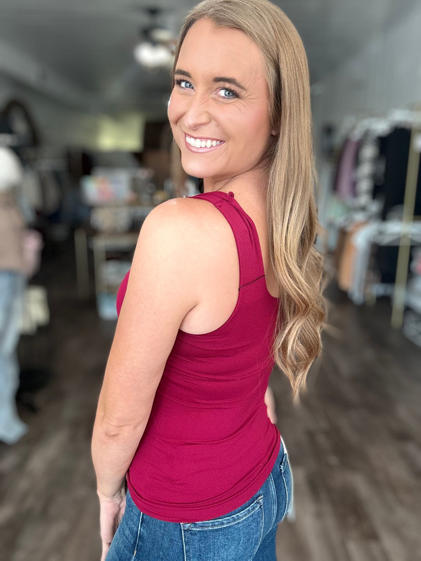 Clarissa Tank - Burgundy