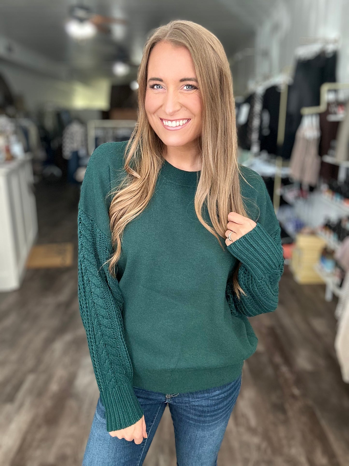 Catcha Later Oversized Sweater - Hunter Green