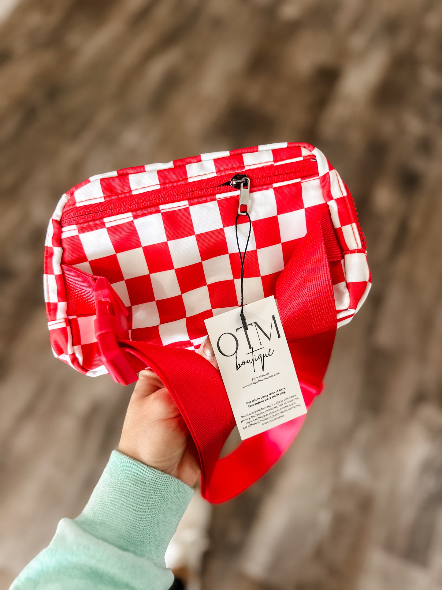 Classic Bum Bag - Red Checkered