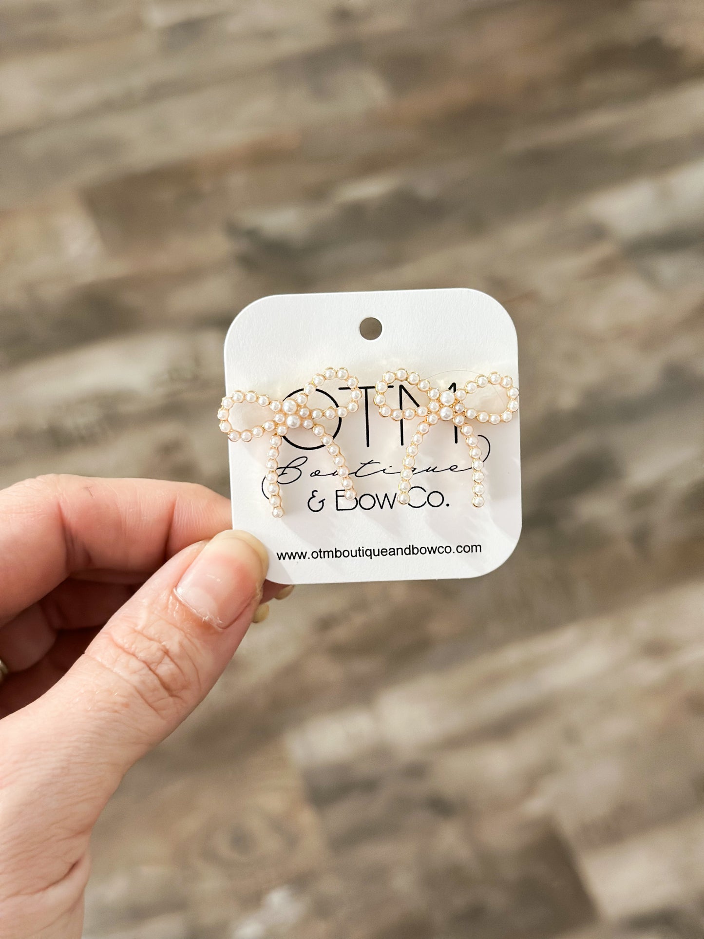 Second Chance Pearl Bow Earrings