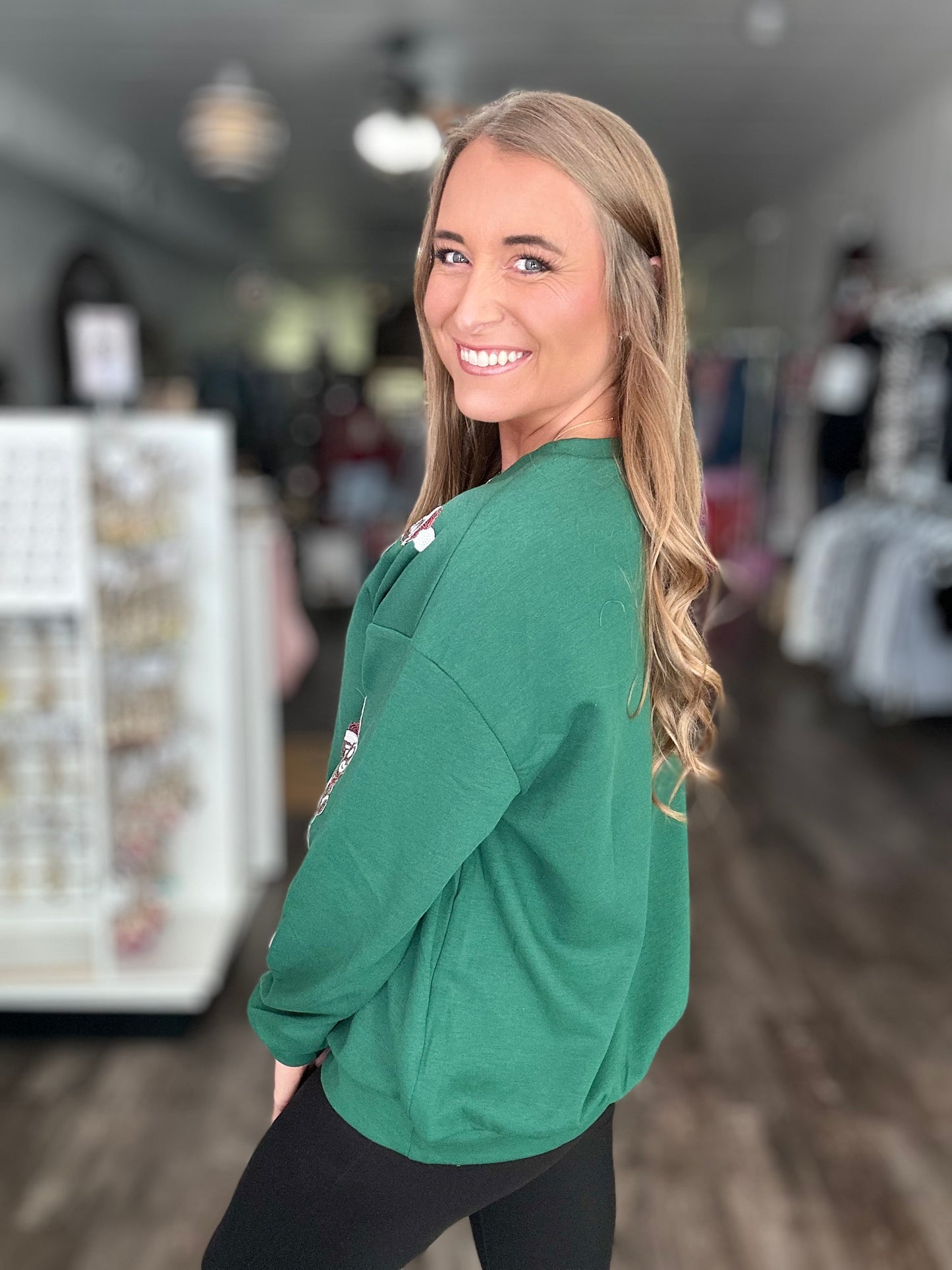 Merry & Bright Sequin Gingerbread Man Pullover