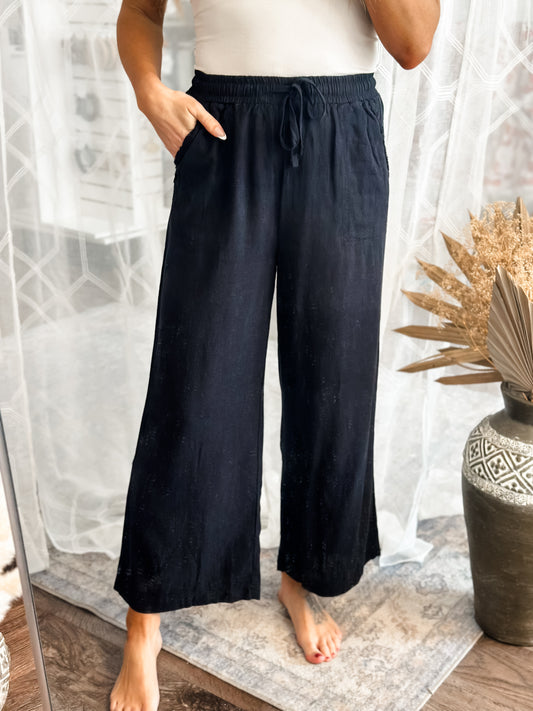 Always Wanted Linen Pants (Black)