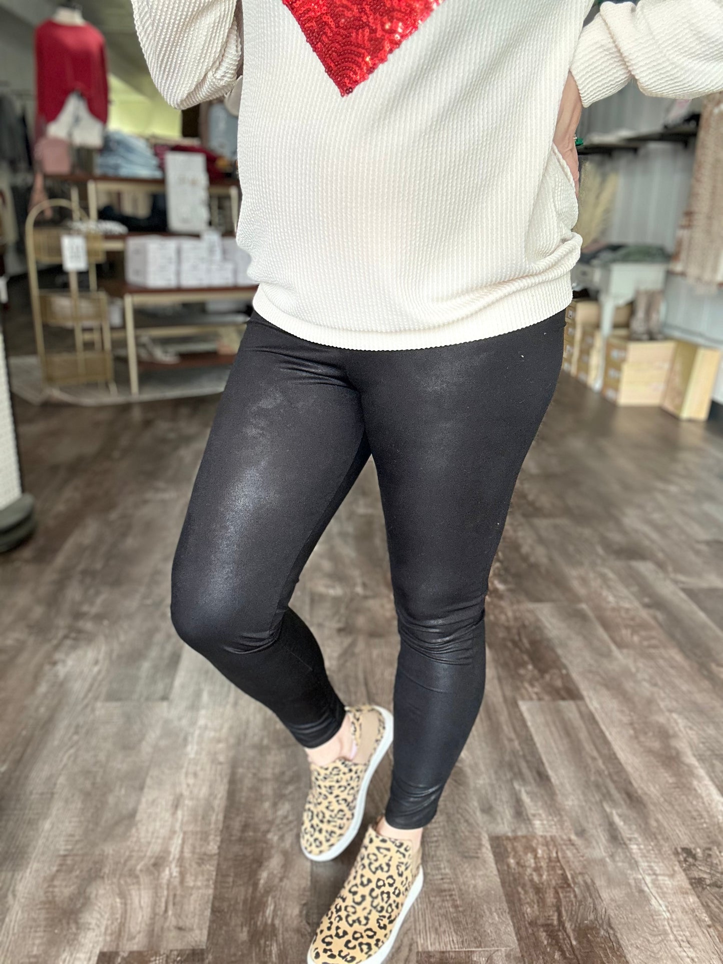 Faux Leather Slim Fit Leggings
