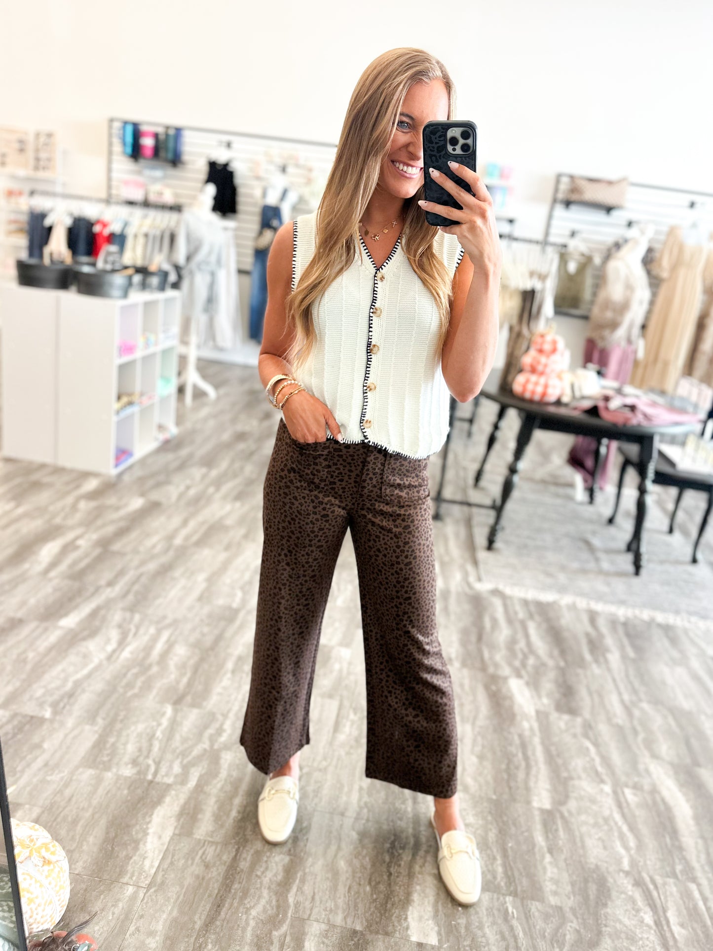 Maggie Velvety Soft Leopard Pants