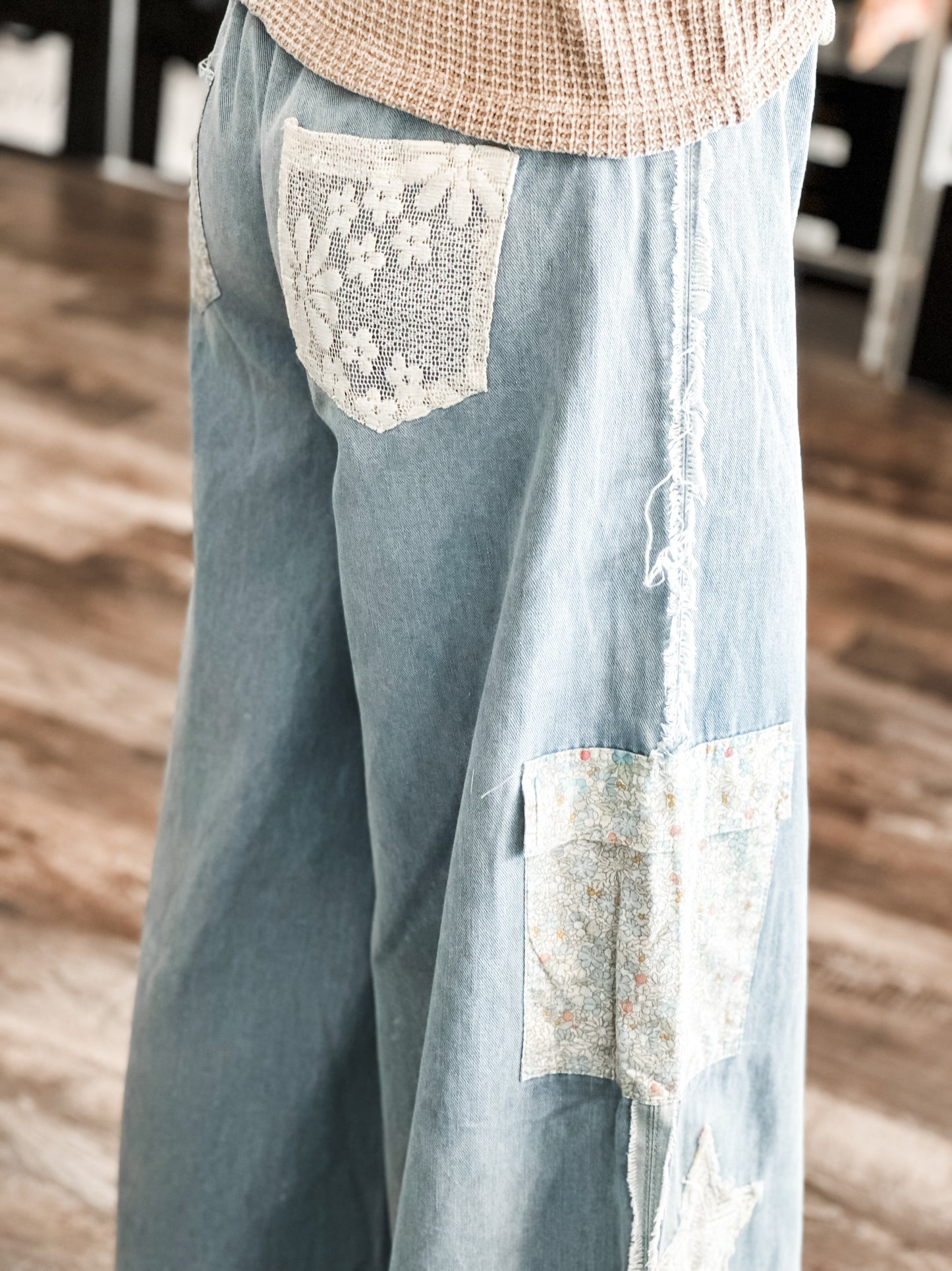Dream On Patchwork Denim Pants