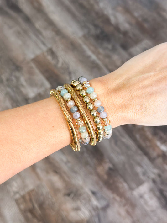 Pastel Beaded Stack Bracelet