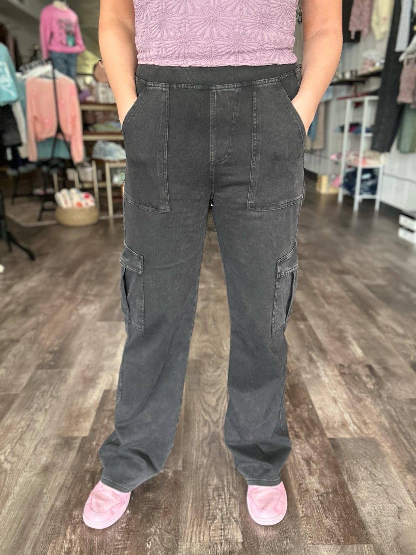 Black Cargo Pants (medium)