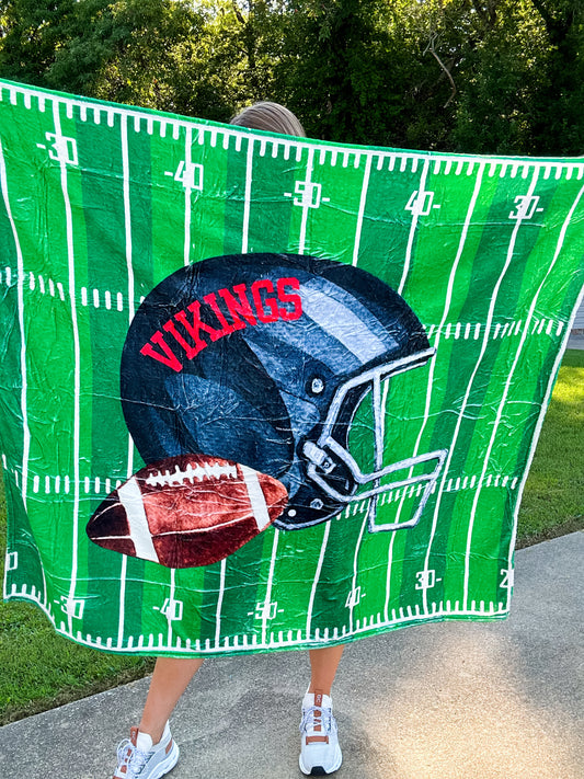 50x60 Vikings Football Blanket (small flaw)