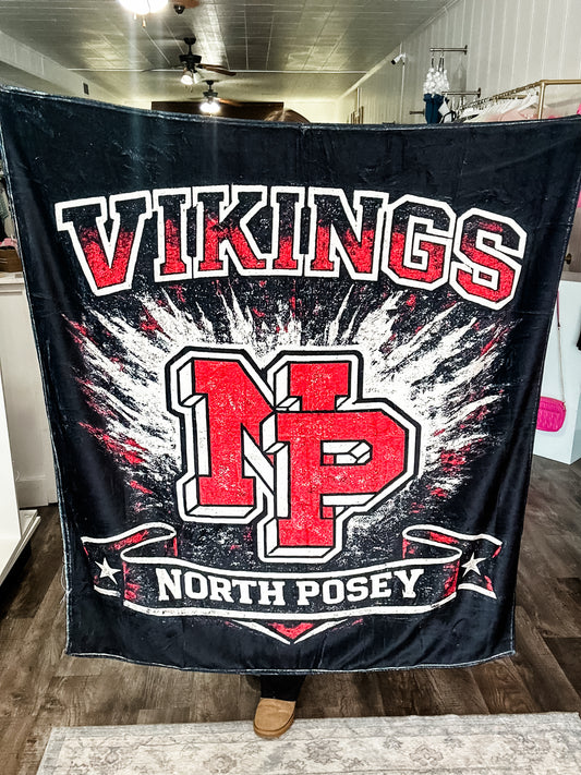 Vintage Vikings Design 50x60 Fleece Blanket