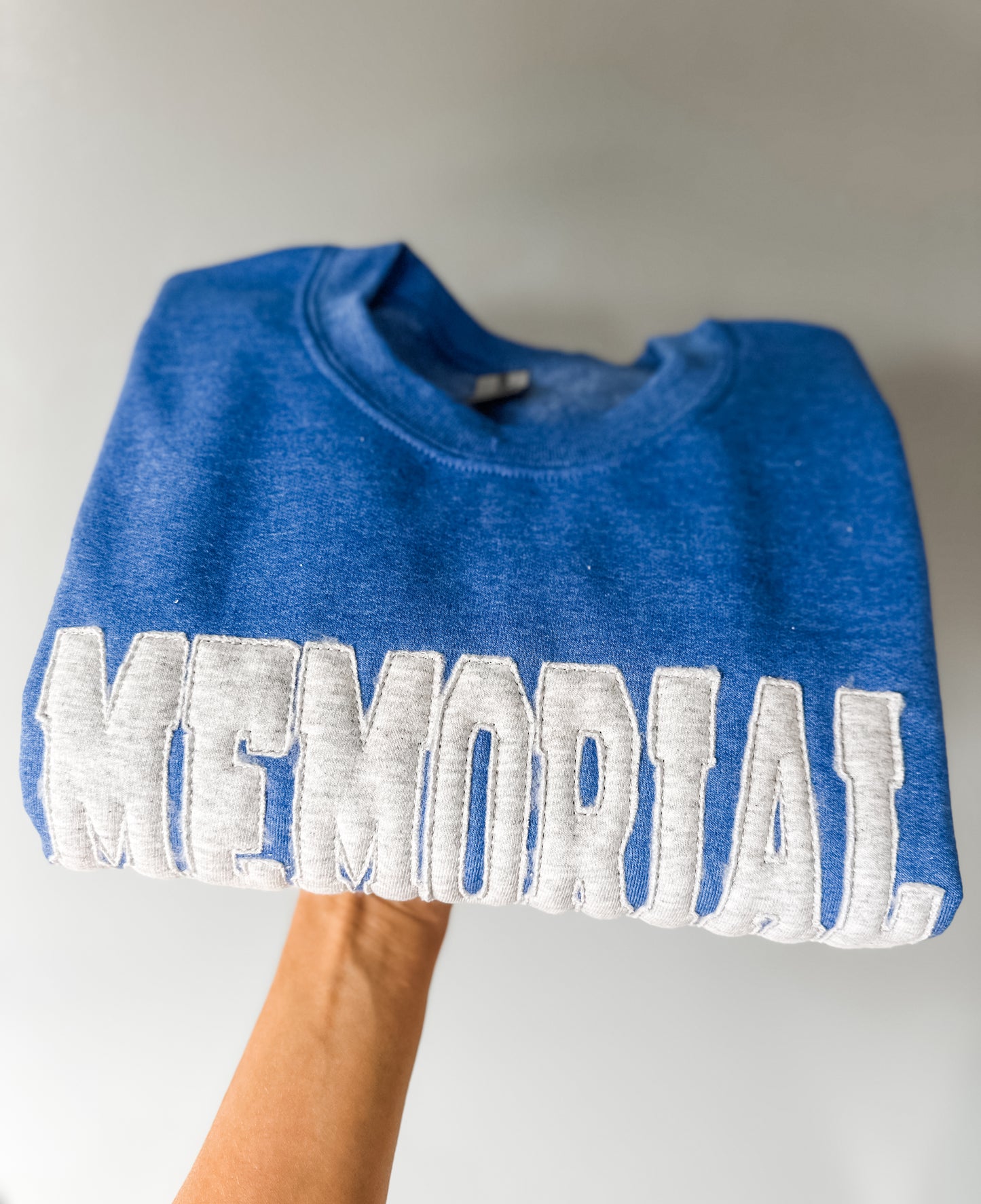 Memorial Two Tone Raw Edge Crewneck