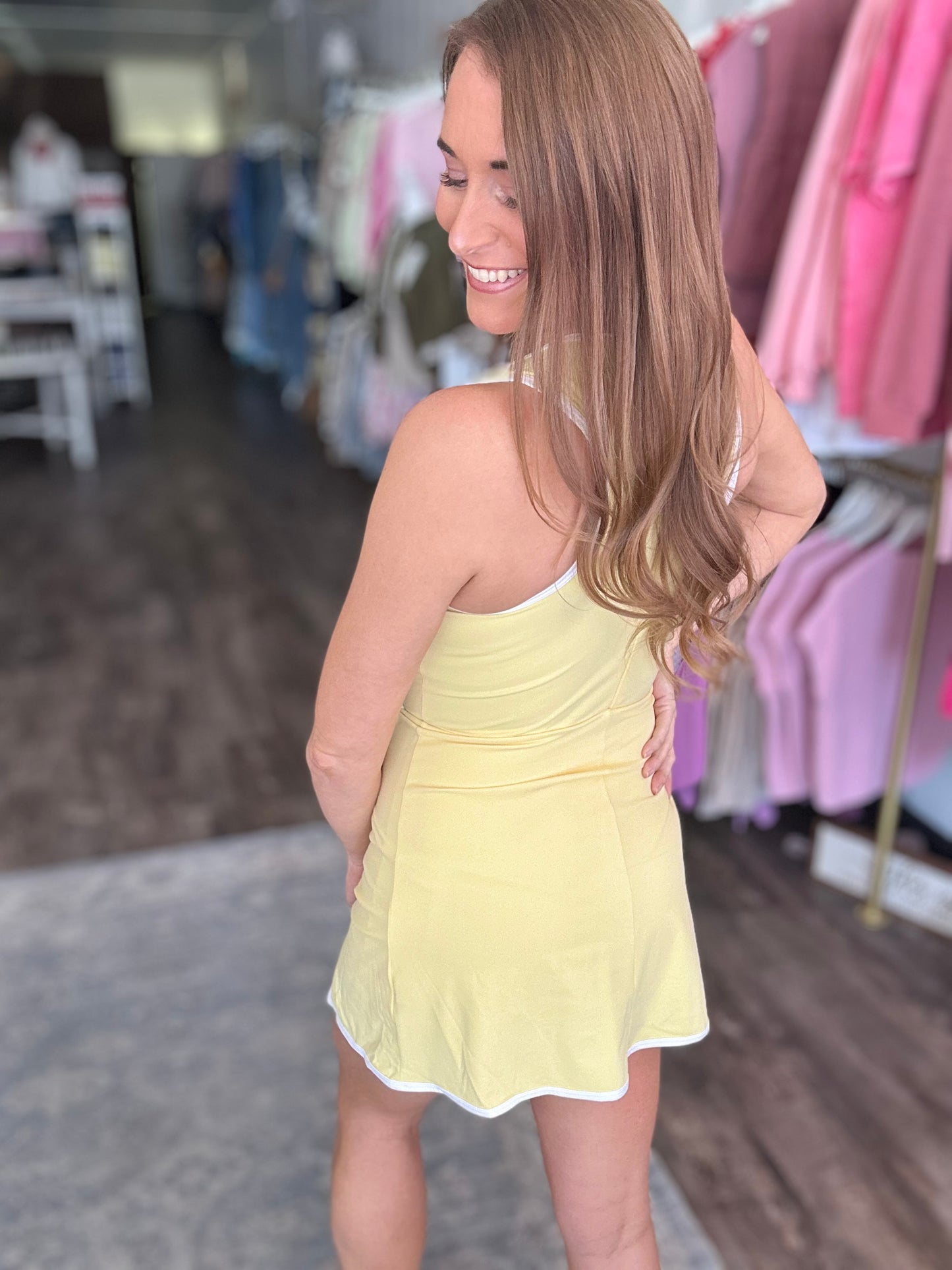 Keep It On The Court Athletic Dress (Yellow)