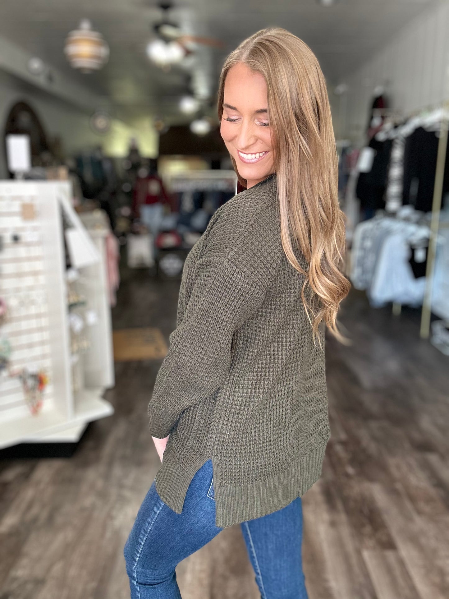 Cozy In Style Cardigan - Olive