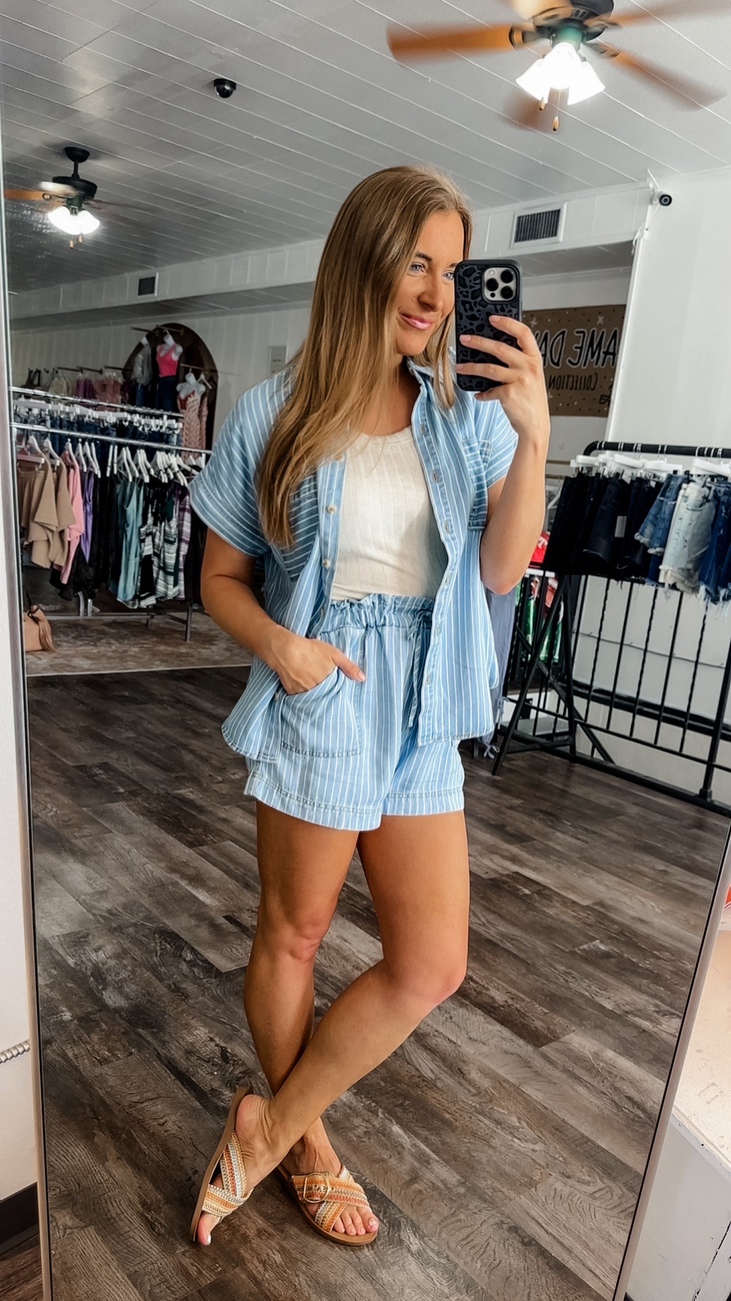 Sunday Dreaming Pinstripe Shorts