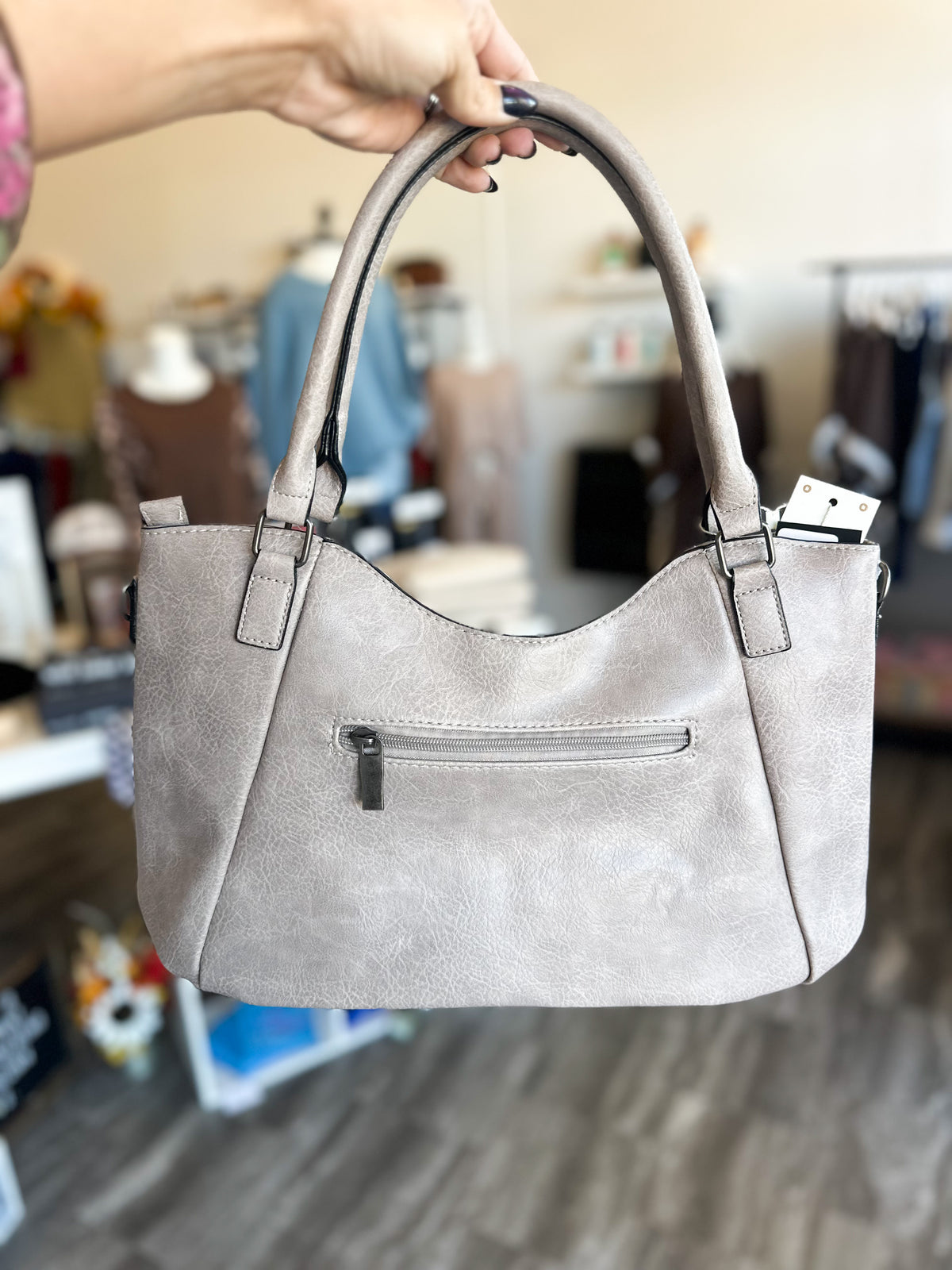 Tracy Tassel Stitch Satchel (Grey)