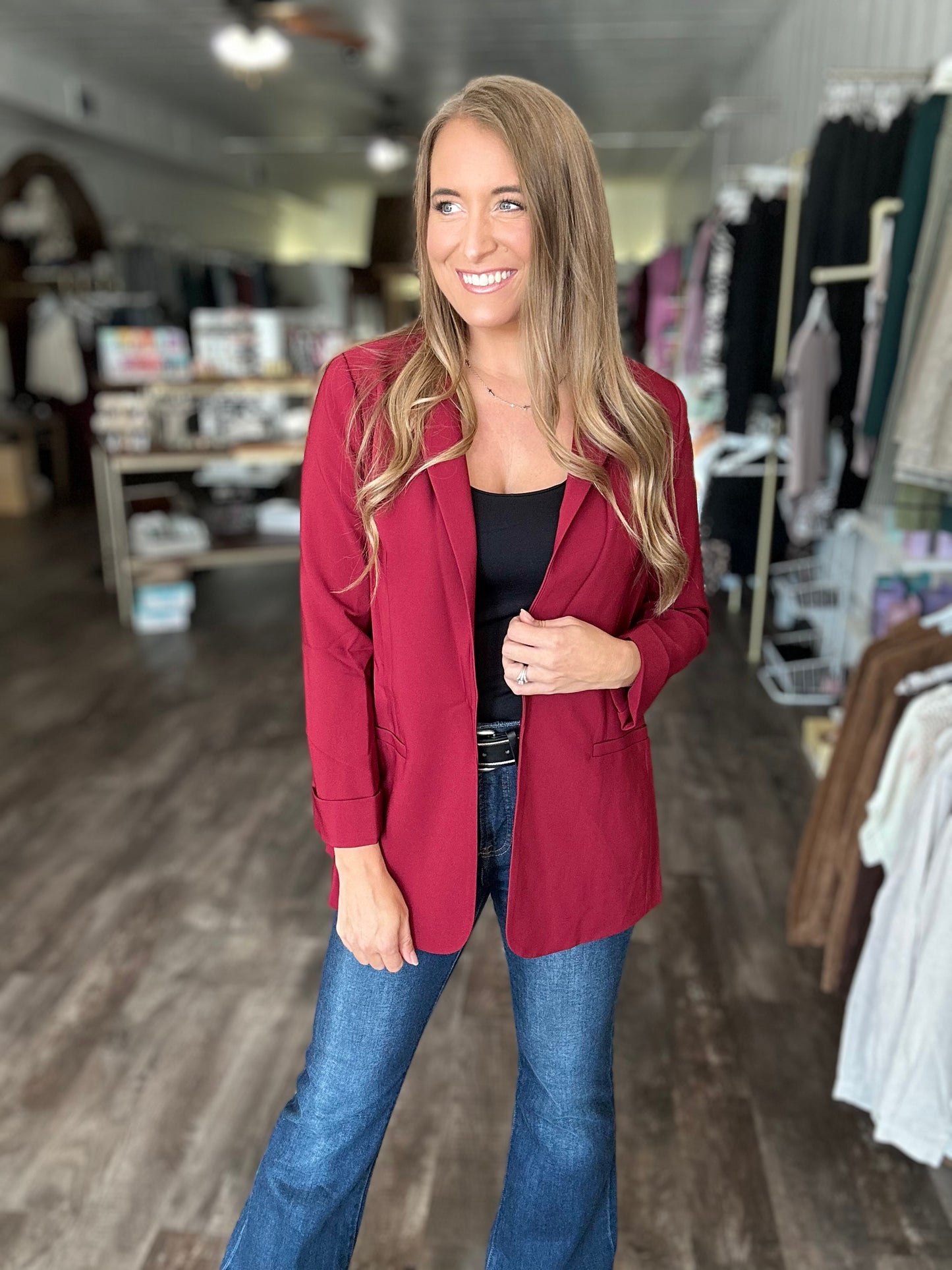 The Go-Getter Blazer - Burgundy