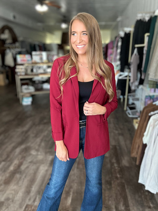 The Go-Getter Blazer - Burgundy