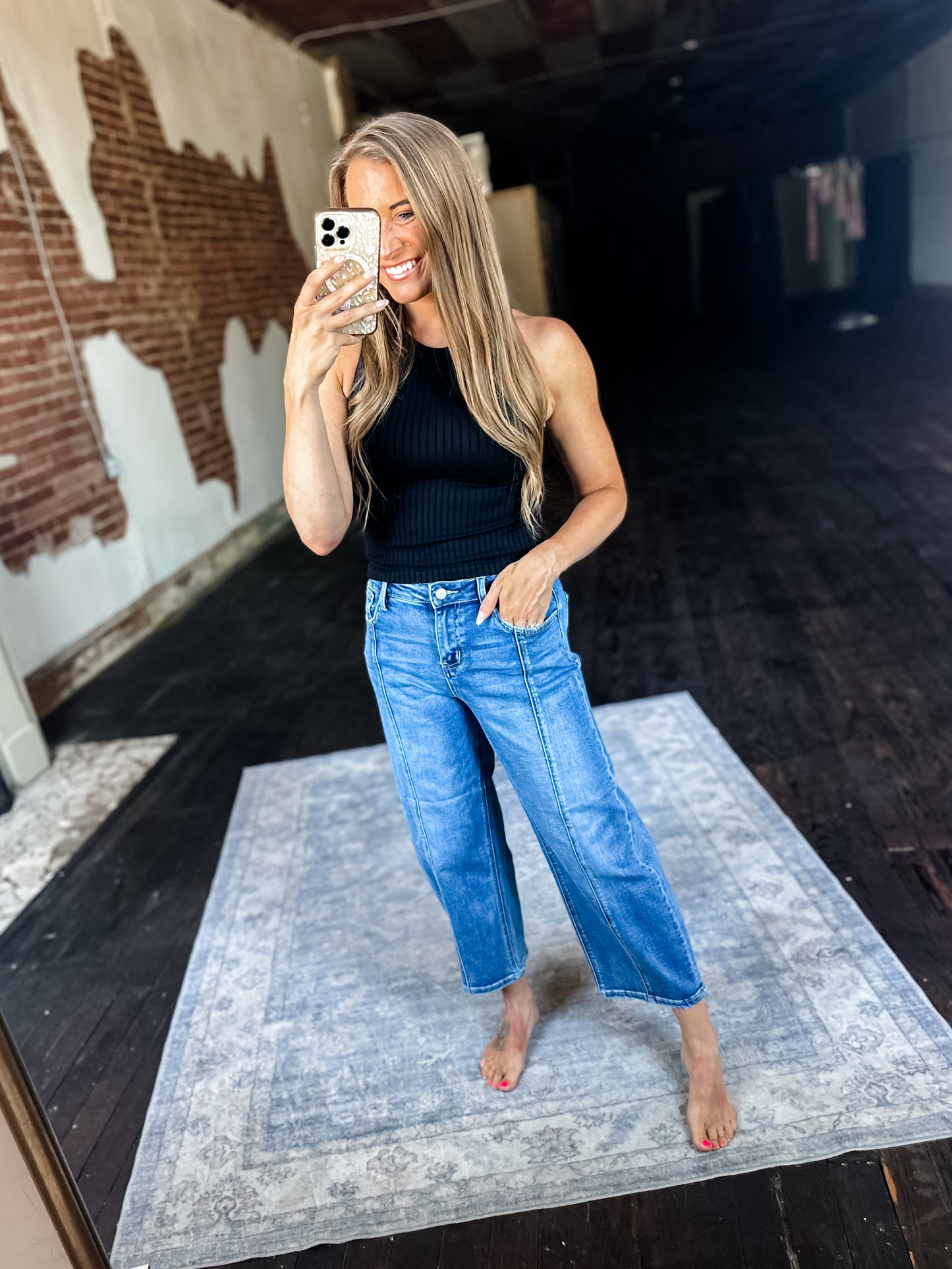 Ava Slouchy Cropped Barrel Jeans