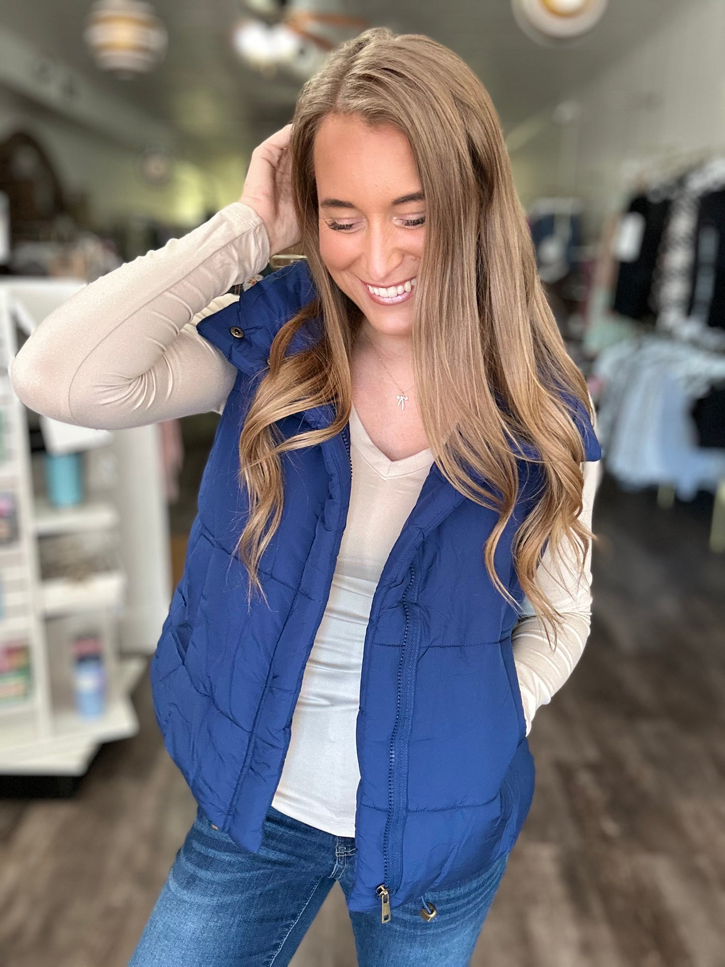 Day Trip Puffer Vest - Blue