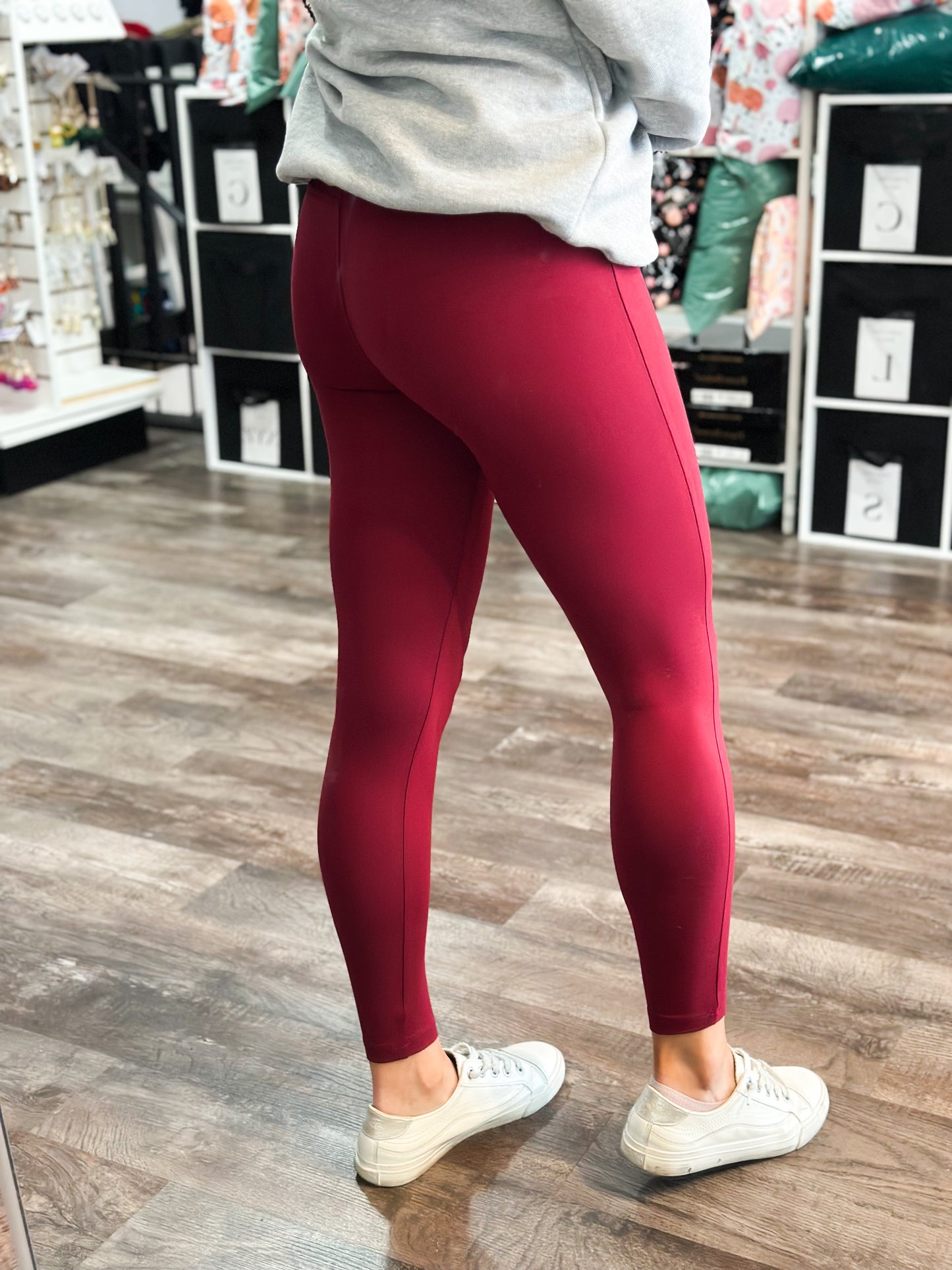 Comfort For Days Buttery Soft Leggings (Burgundy)