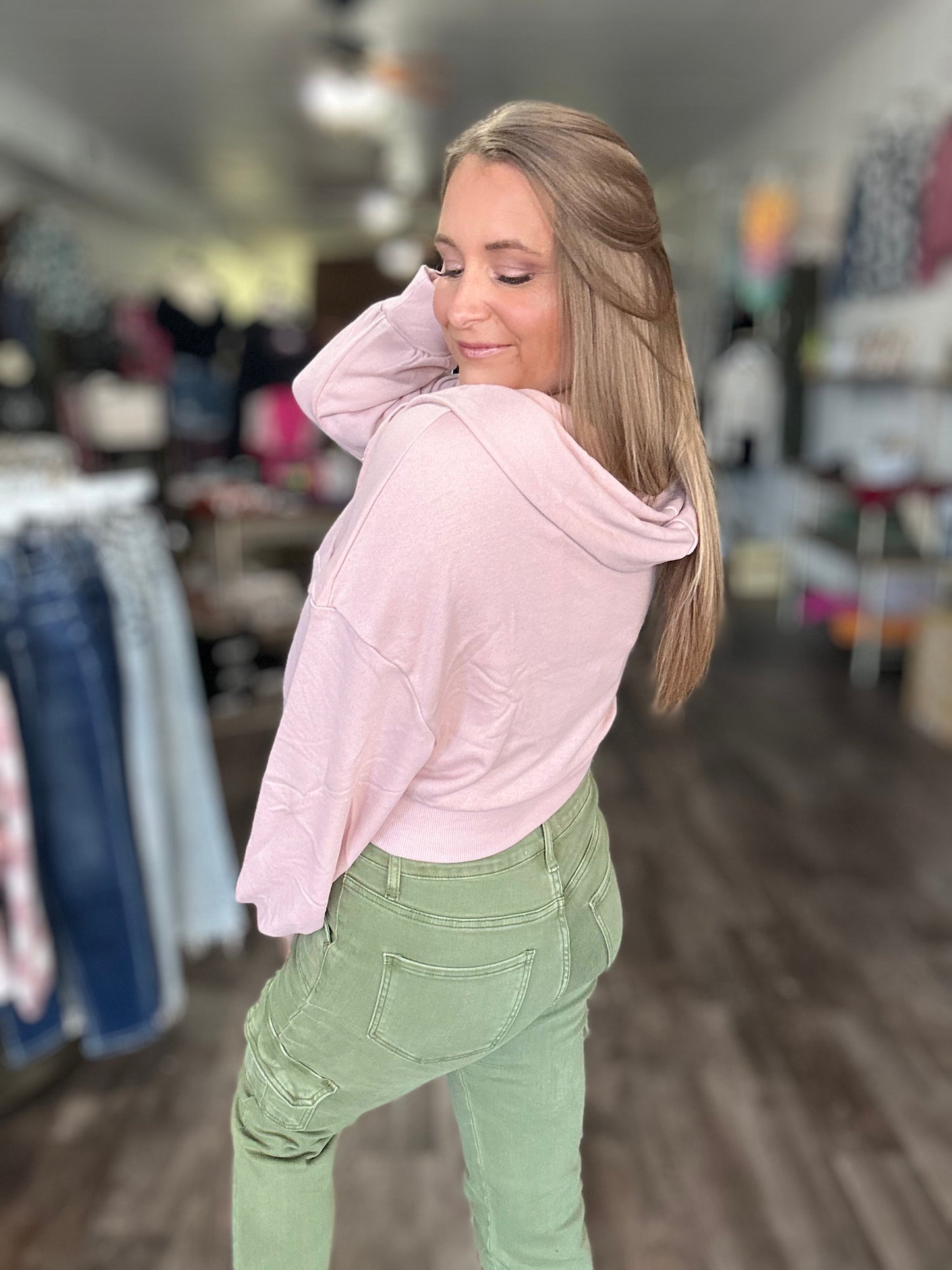 Make Your Choice Cropped Jacket - Peachy Pink