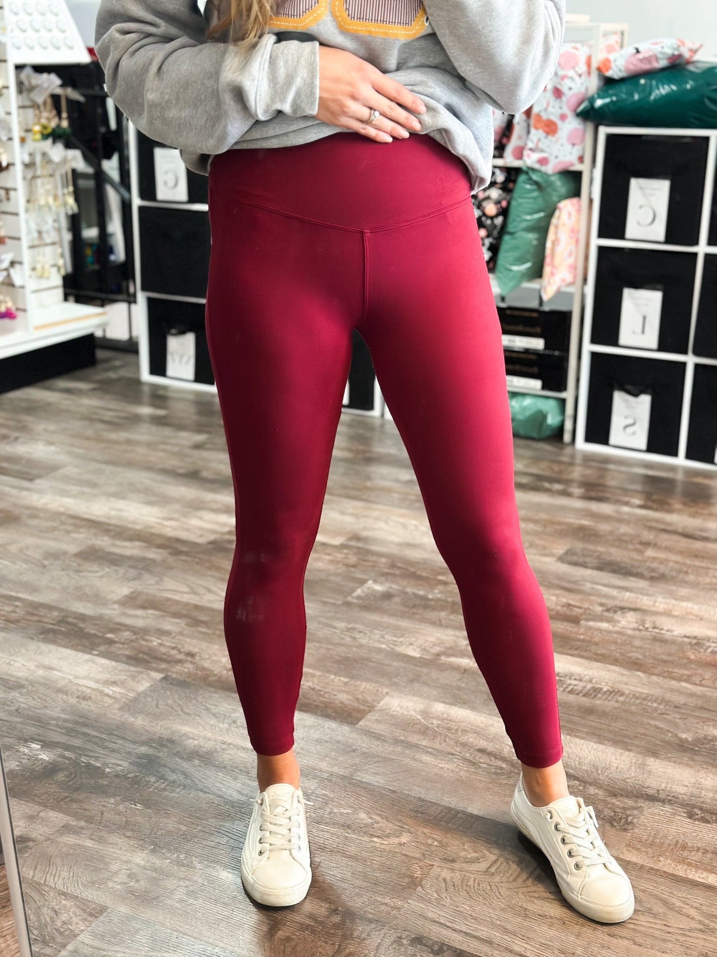 Comfort For Days Buttery Soft Leggings (Burgundy)