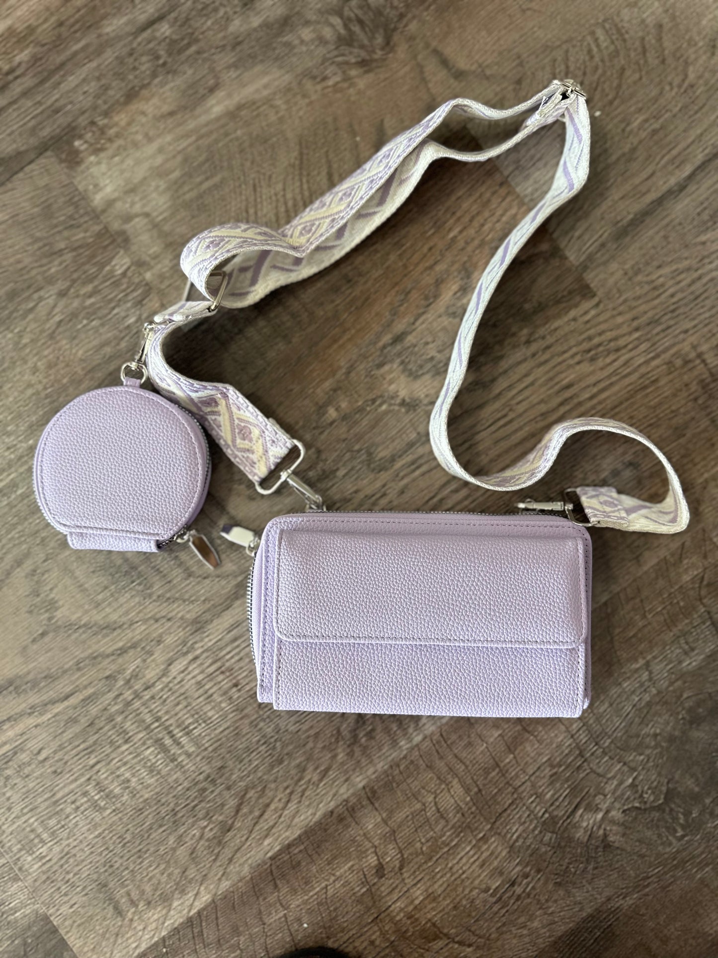 Rochelle Duo Wallet Crossbody - Lilac