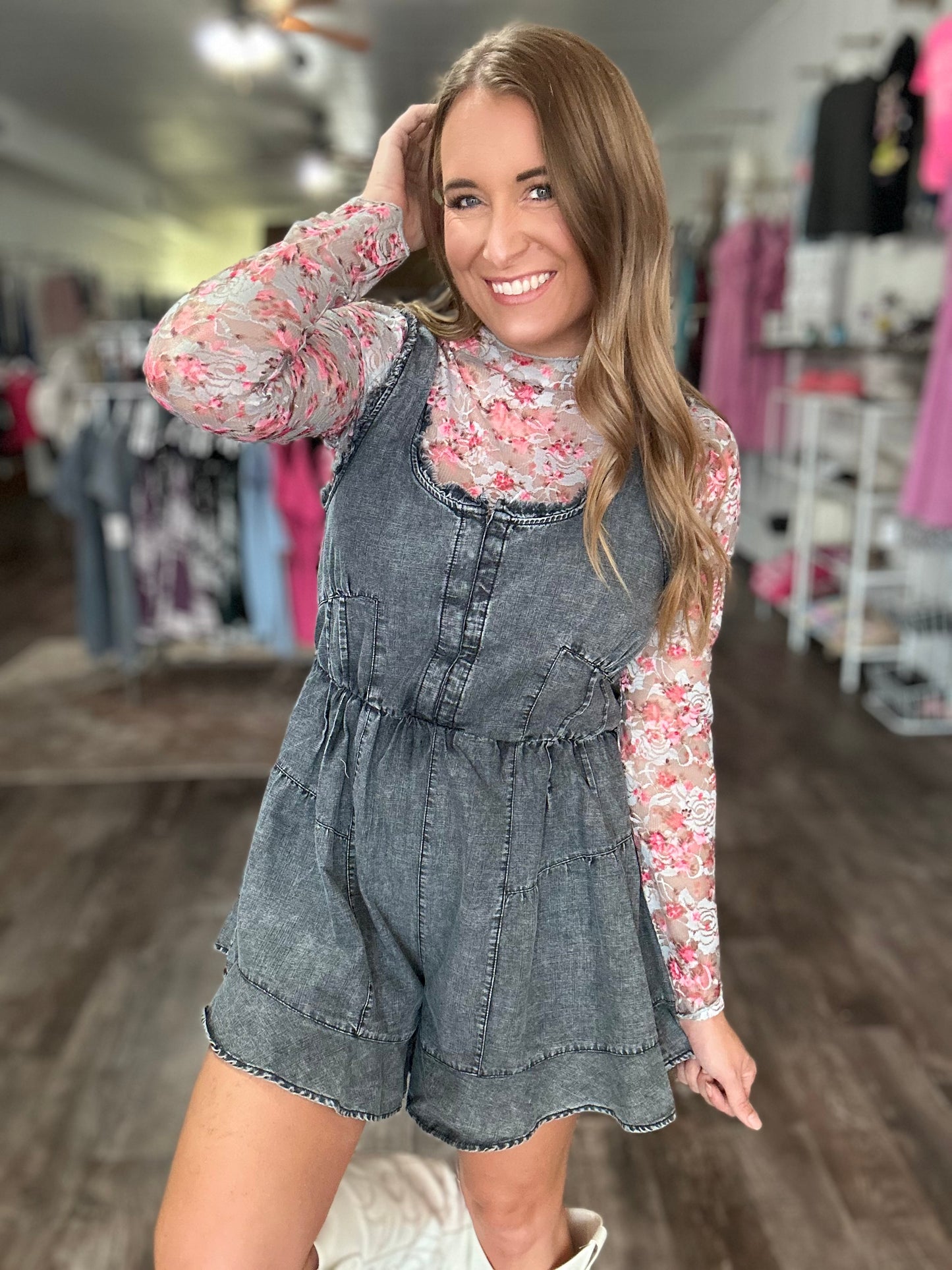 RESTOCK Country Roots Denim Romper