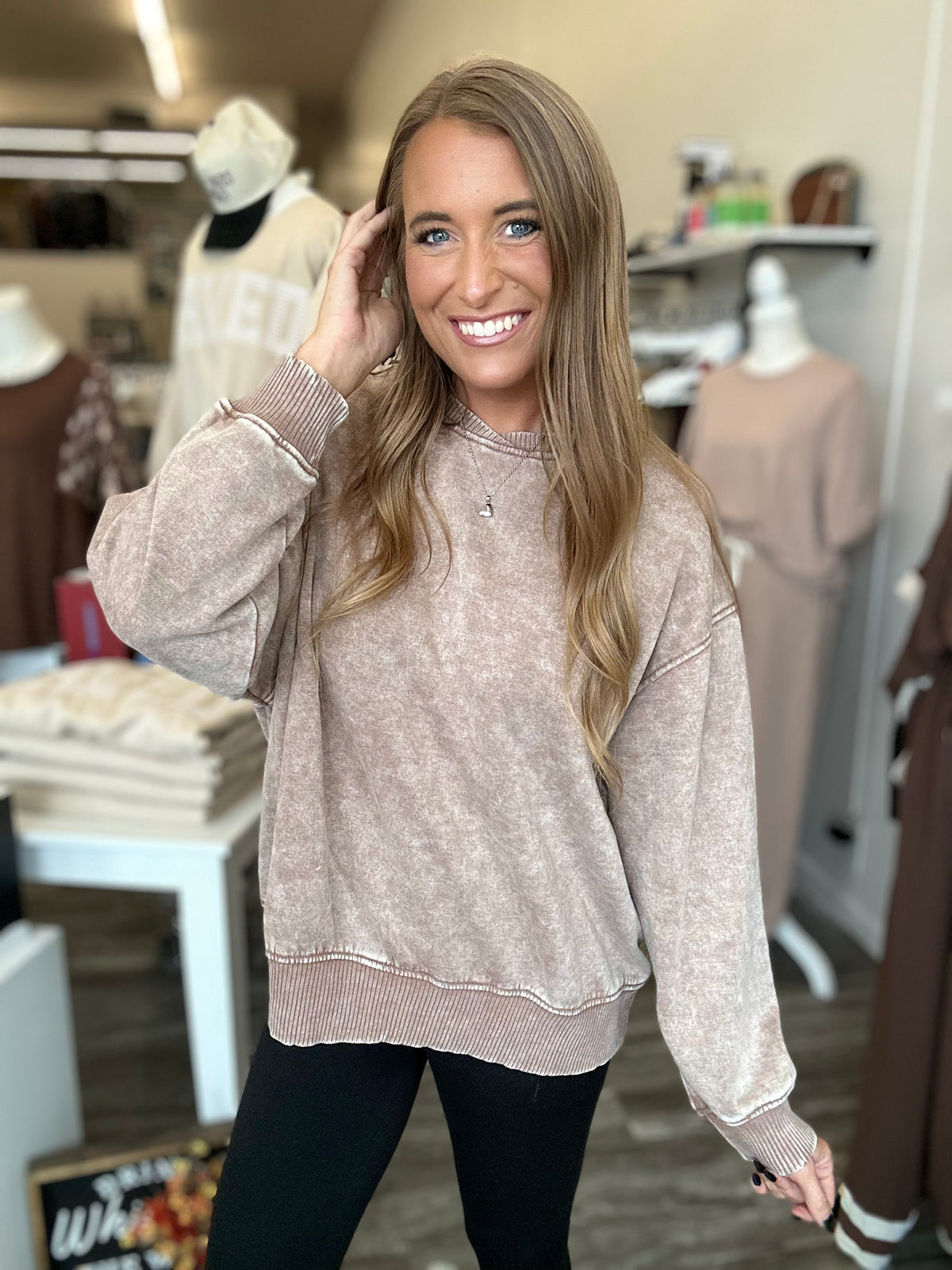 Tali Fleece Pullover (Mocha)