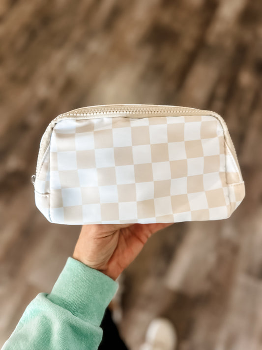 Classic Bum Bag - Tan Checkered