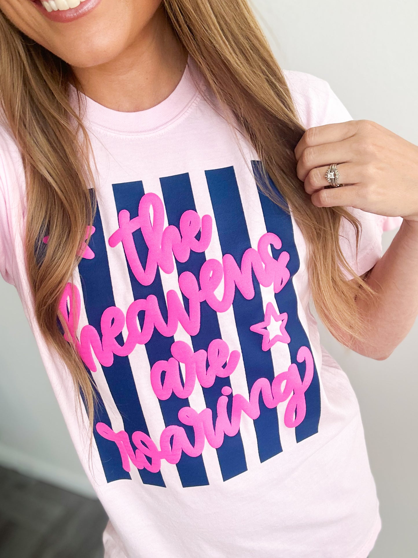 The Heavens Are Roaring Puff Print Graphic Tee