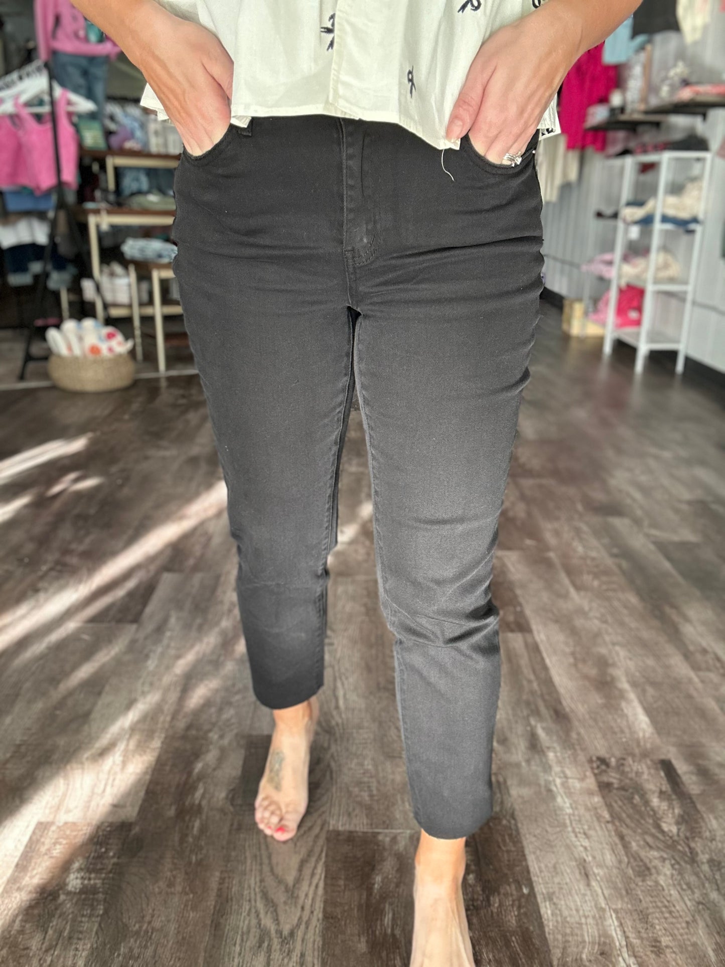 Katelyn High Waisted Crop Denim