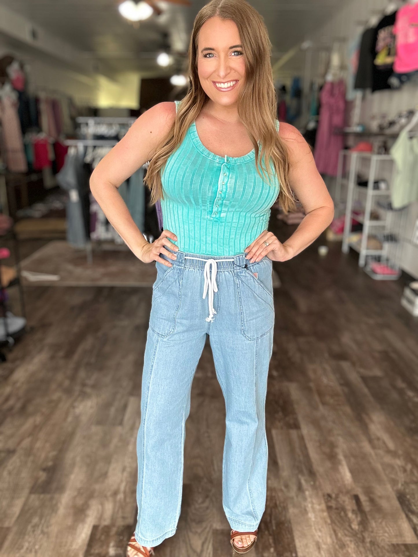 Adele Drawstring Denim