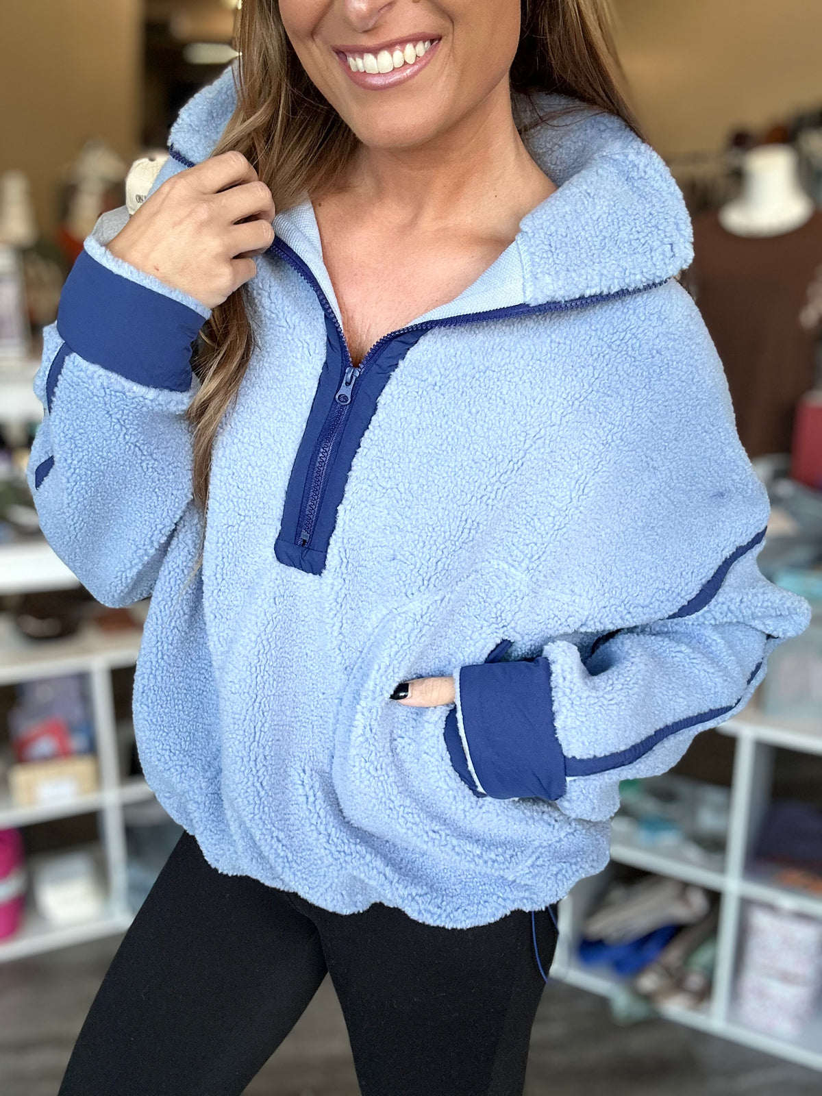 Jolie Fleece Pocket Pullover