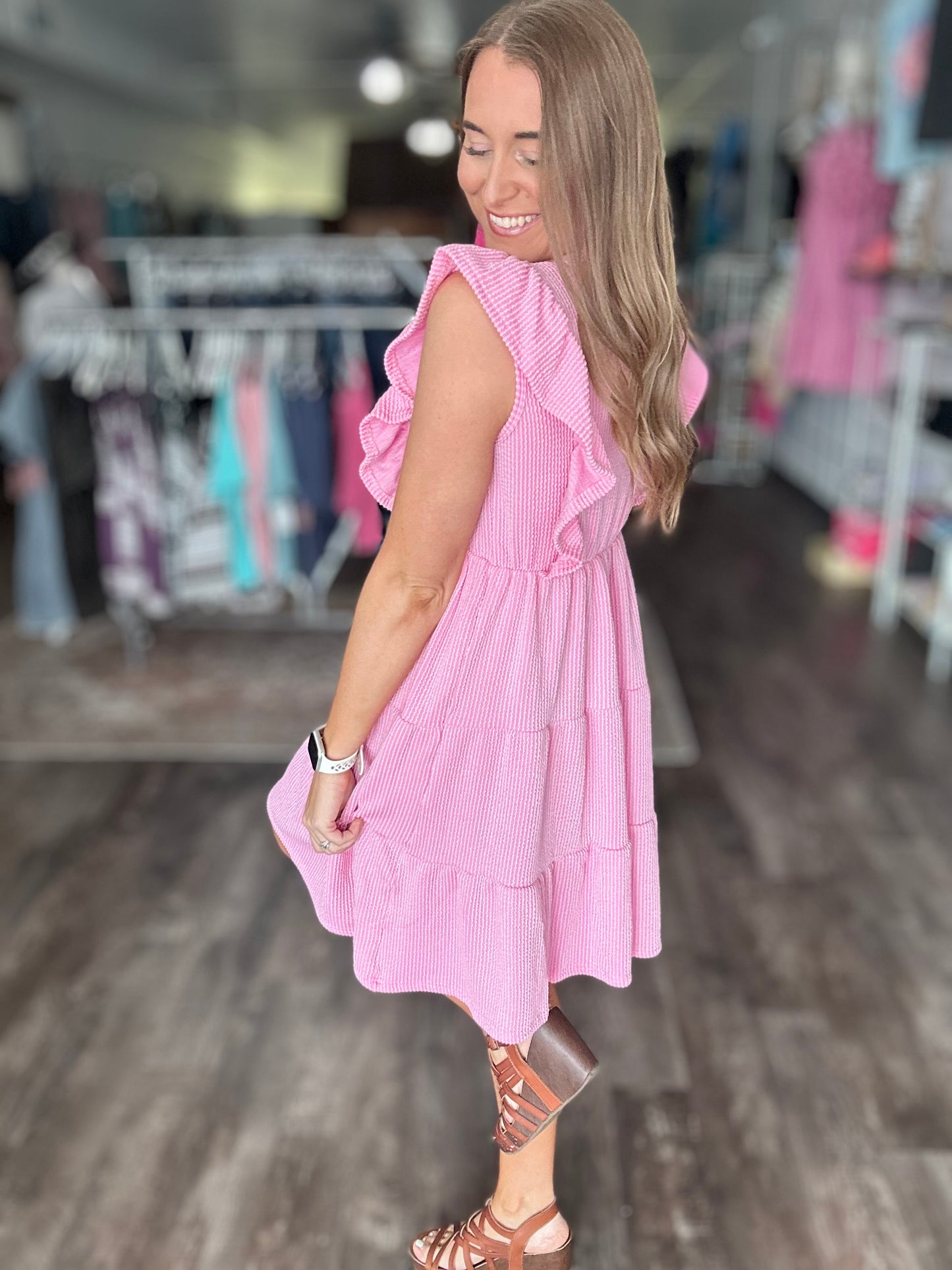 Worth Your While Ribbed Dress - Simply Southern