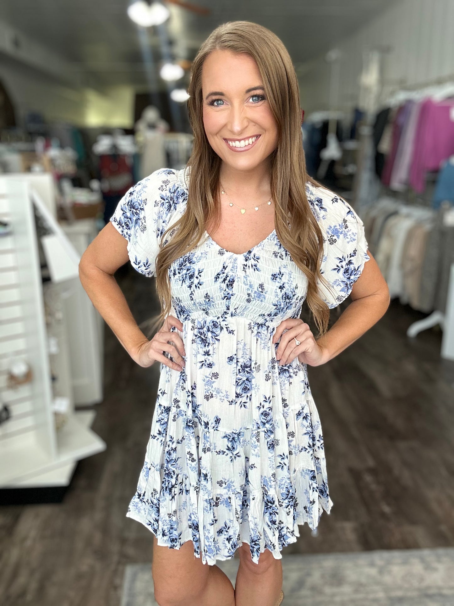 Let’s Get Going Floral Dress