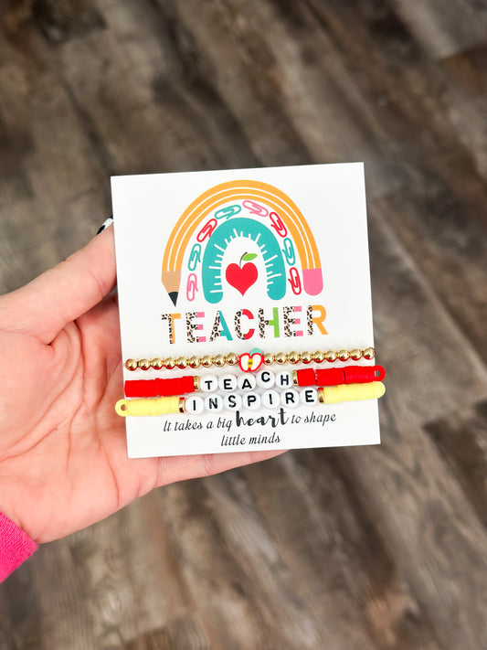 Teacher Appreciation Bracelet Stack