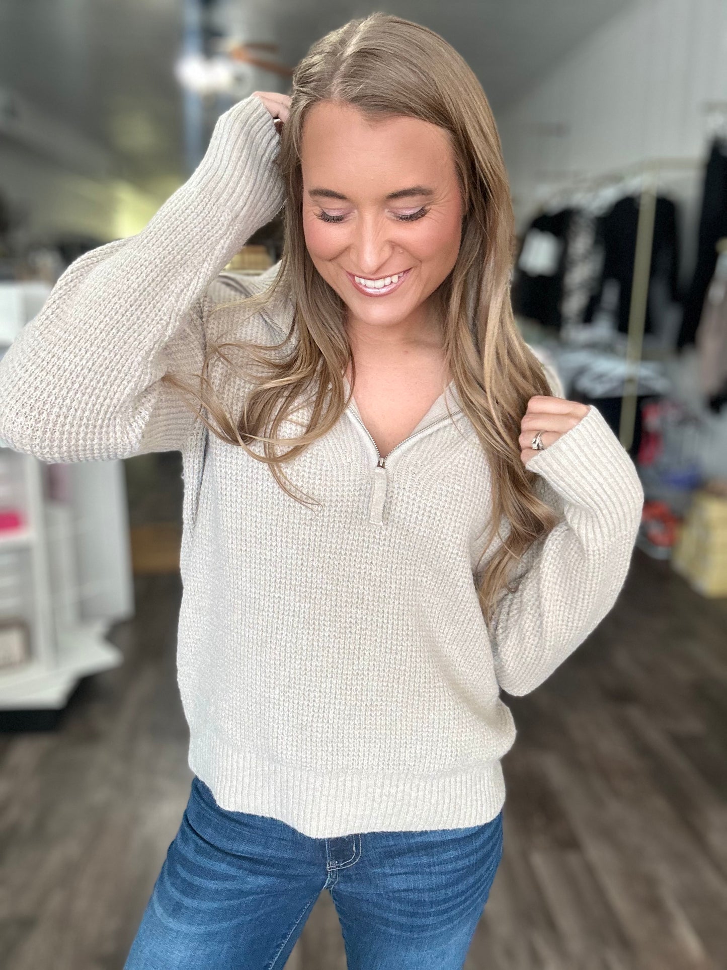 Nothing Like It Quarter Zip Sweater