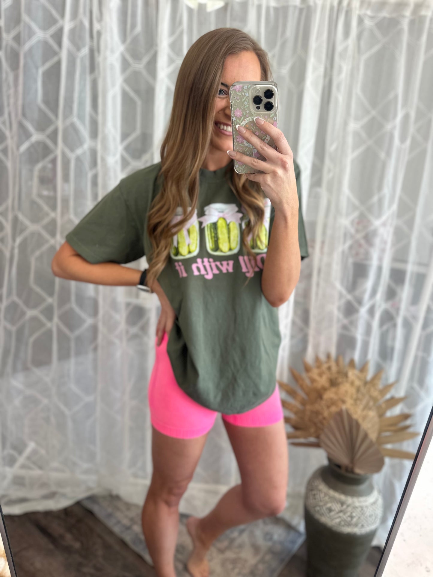 Always On Time Biker Shorts (Neon Pink)