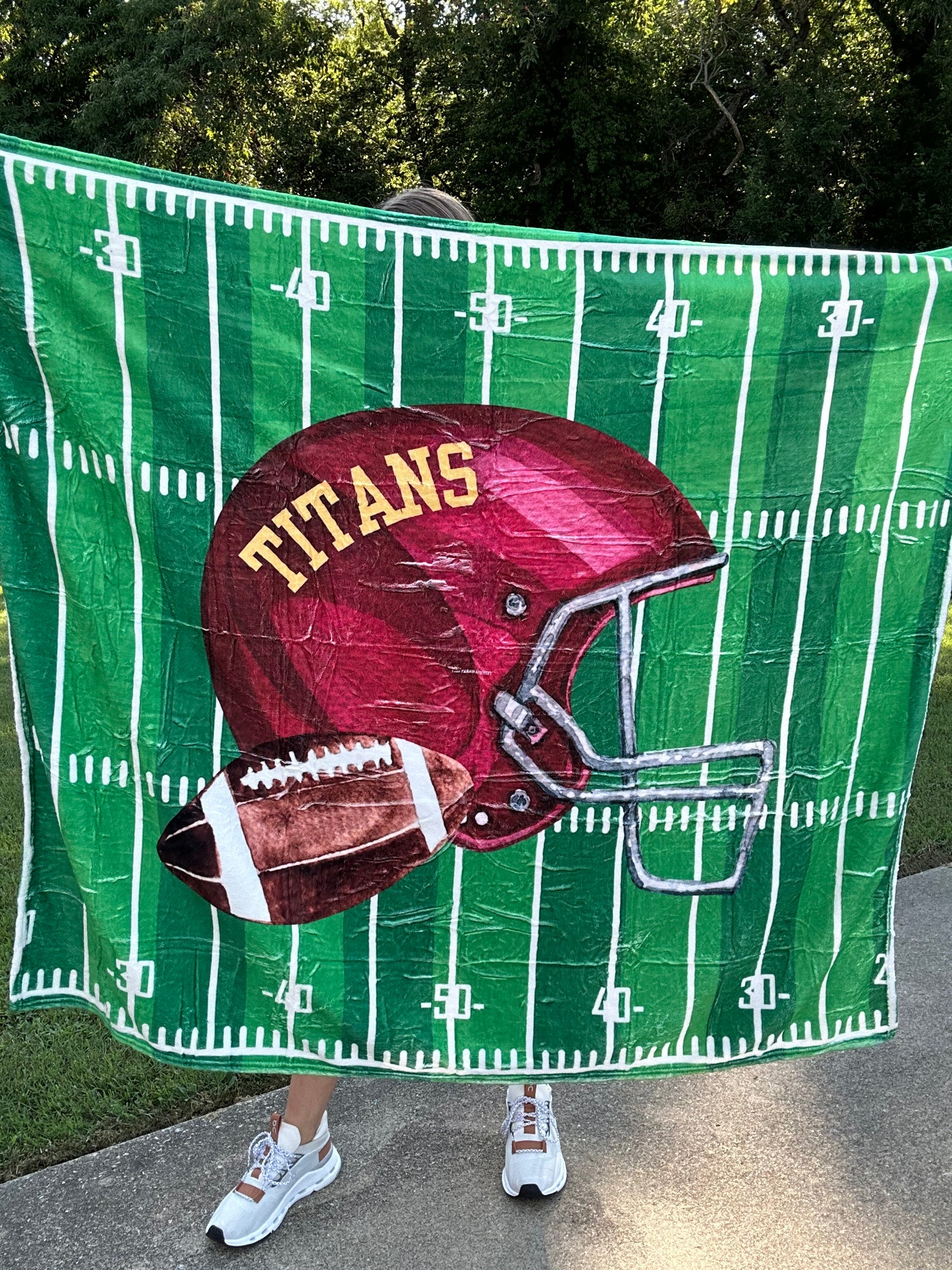 50x60 Titans Football Blanket (small flaw)