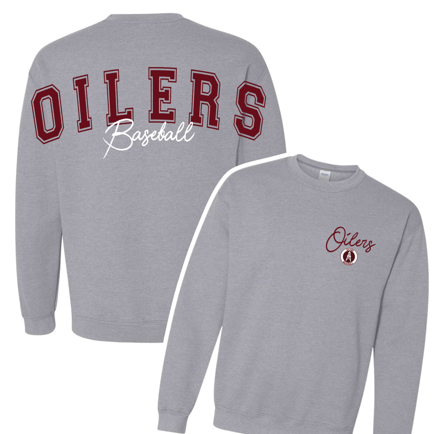 Preorder Custom Arm to Arm Crewneck - Oilers Baseball