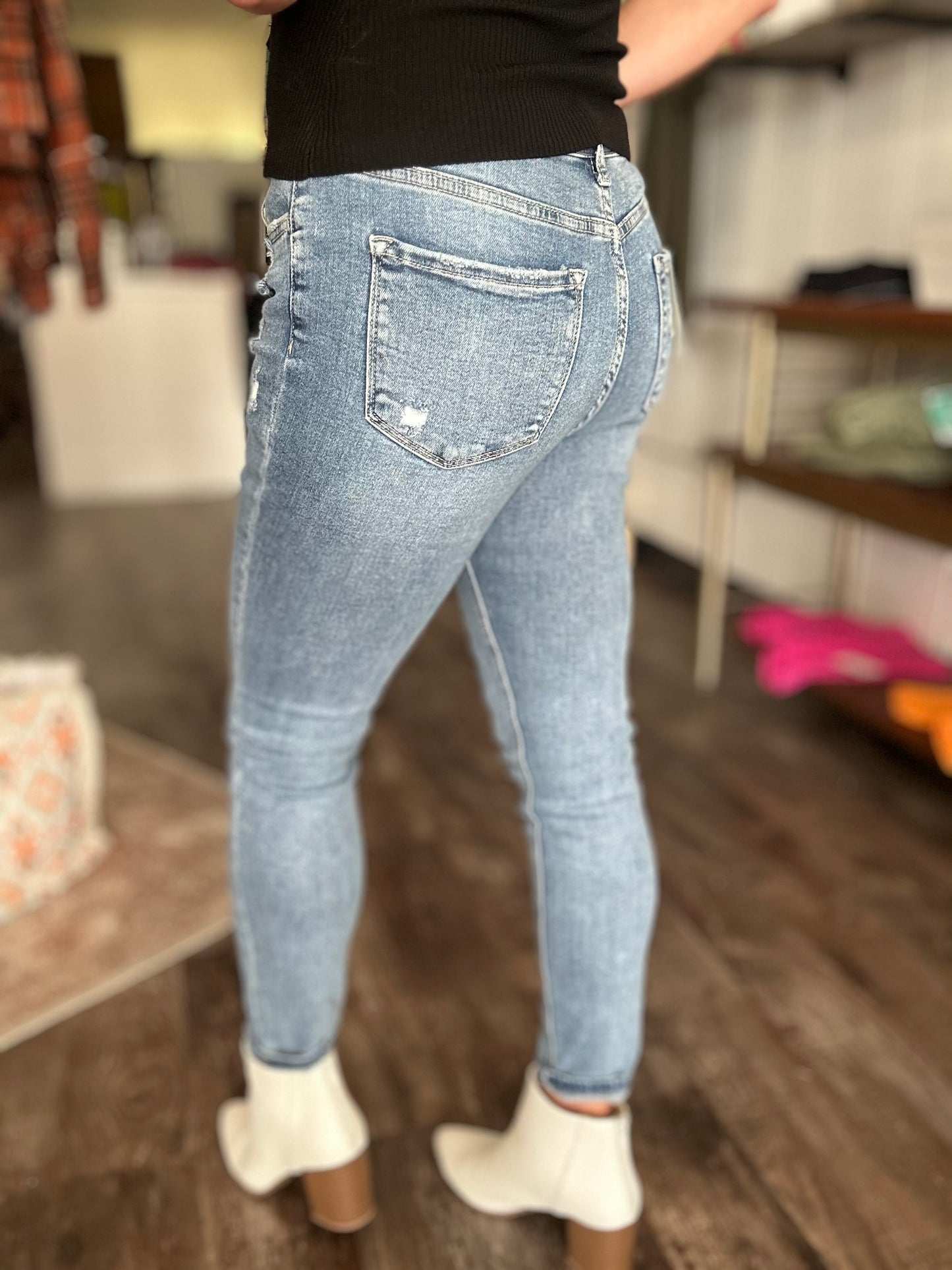 Maria High Rise Ankle Skinny Jeans