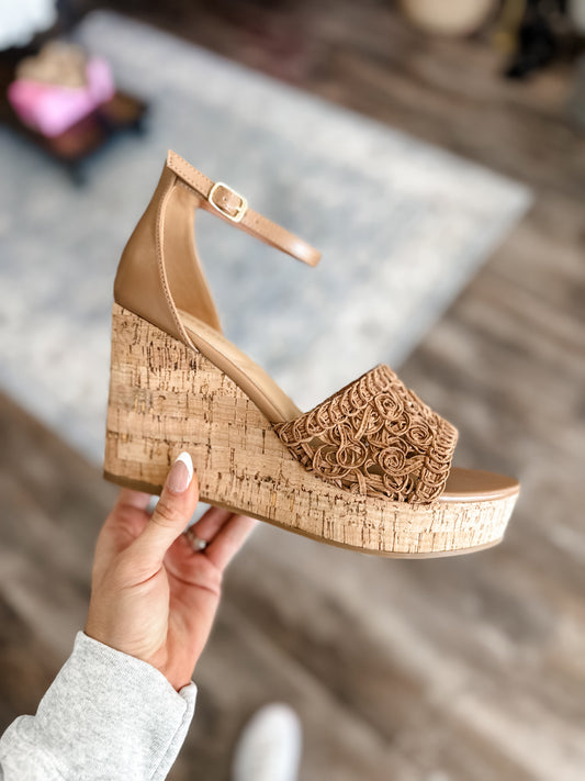 Bamboo Braided Wedge Sandals