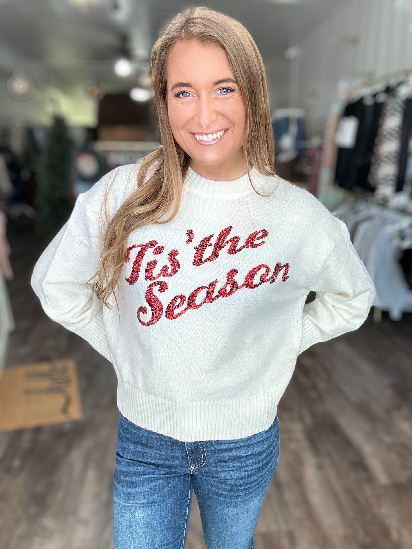 Tis The Season Sequin Sweater