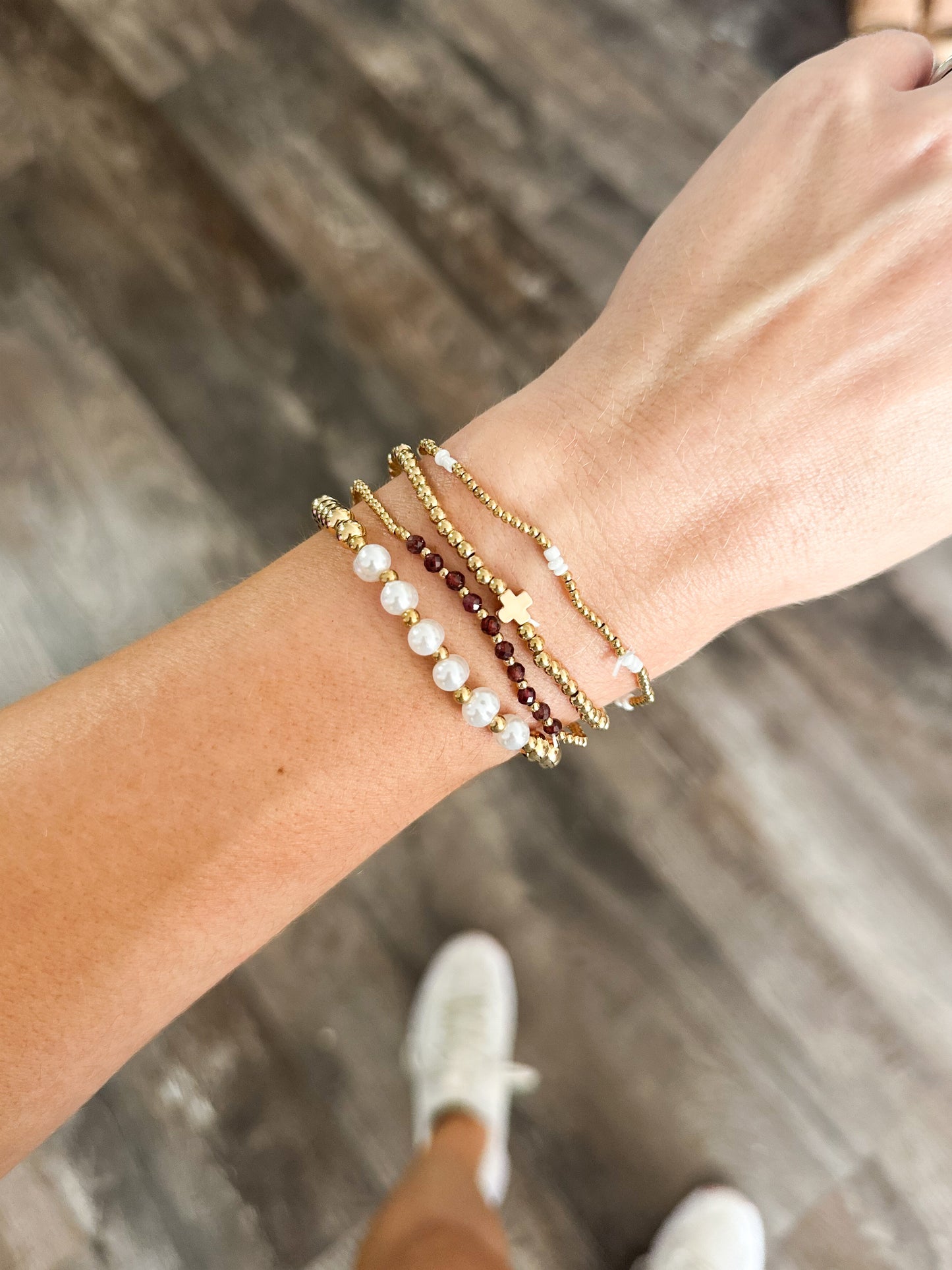 Ball Pearl Chain Beaded Bracelet