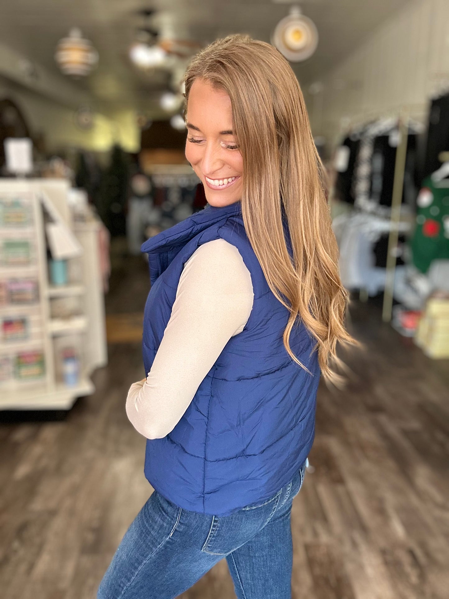 Day Trip Puffer Vest - Blue