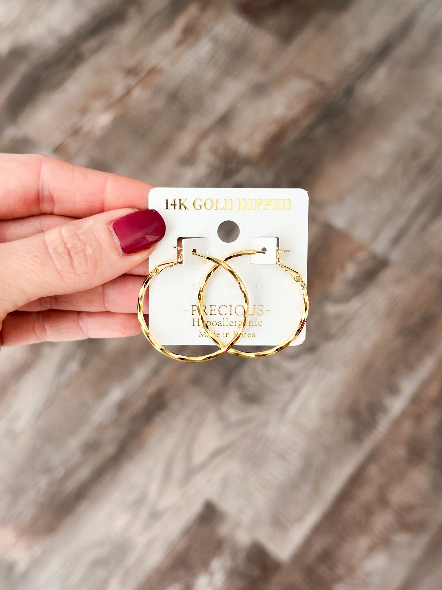 Twisted Gold Hoops