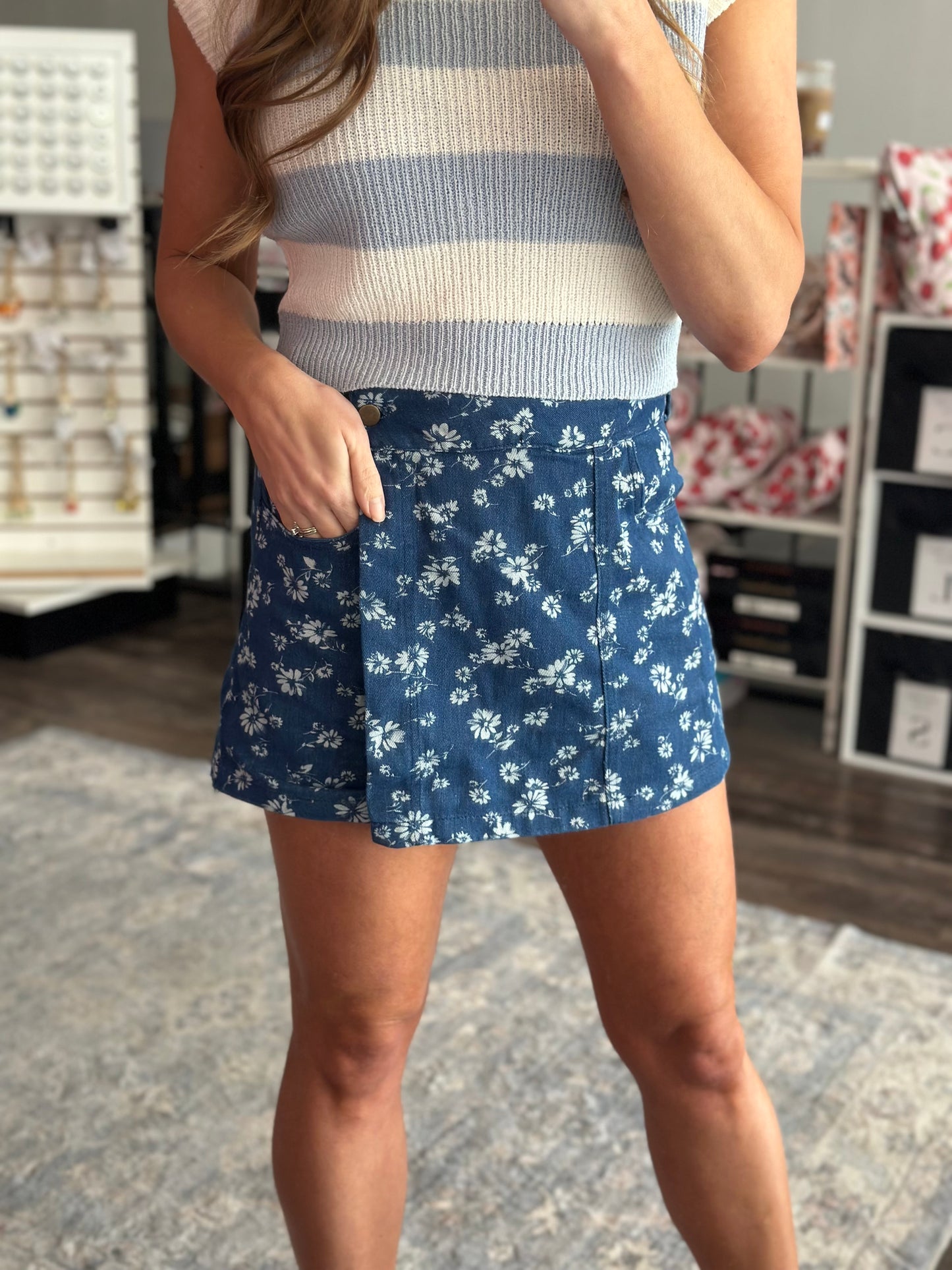 Easy Going Floral Skort