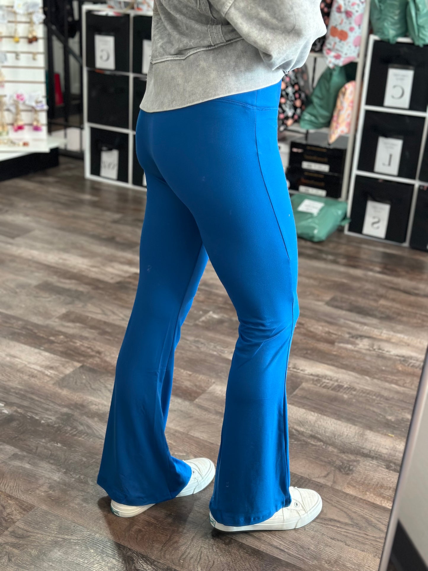 Give Me More Flare Leggings (Blue)