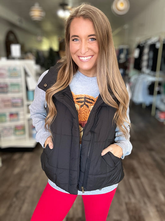 Day Trip Puffer Vest - Black